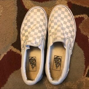 Blue checkered vans